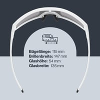 Ochelari de soare sport unisex Uvex Skyryse - Alb mat/Oglindă aurie - Protecție UV ridicată - Ventilație directă a ramei - Mărime unică 4