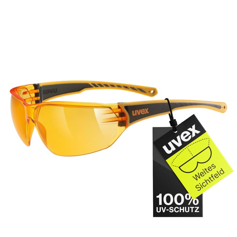 Ochelari de soare Uvex Sportstyle 204 pentru bărbați și femei - Portocaliu - Protecție UV - Ușori și confortabili la purtare