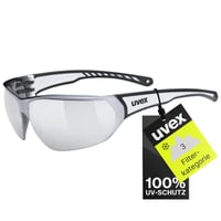 Športové okuliare Uvex Sportstyle 204 Unisex - čierno-biele/strieborné, 100% UV ochrana, pohodlné nosenie bez tlaku 1