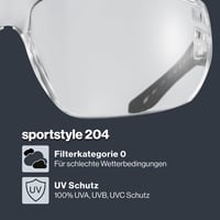 Ochelari de soare sport Uvex Sportstyle 204 pentru bărbați și femei - Ramă și lentile transparente - Protecție 100% UV - Confortabili la purtare 2