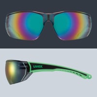 Športové slnečné okuliare Uvex Sportstyle 204 Unisex - čierno-zelené - 100 % UV ochrana - pohodlné a stabilné nosenie 5