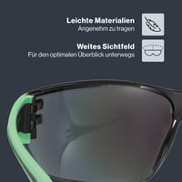Športové slnečné okuliare Uvex Sportstyle 204 Unisex - čierno-zelené - 100 % UV ochrana - pohodlné a stabilné nosenie 3