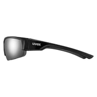 Slnečné okuliare Uvex Sportstyle 215 pre mužov a ženy – čierne/strieborné, UV ochrana, pohodlné nosenie bez tlaku, športový dizajn 3