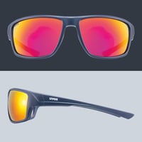 Uvex Sportstyle 230 uniszex sport napszemüveg, 100% UV-védelem - kék matt/tükrös piros 6