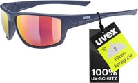 Uvex Sportstyle 230 uniszex sport napszemüveg, 100% UV-védelem - kék matt/tükrös piros 1