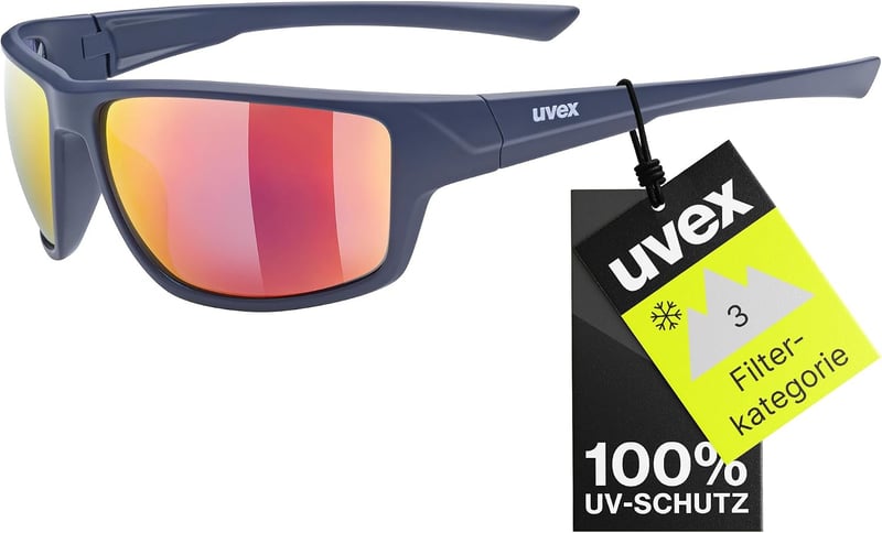 Uvex Sportstyle 230 uniszex sport napszemüveg, 100% UV-védelem - kék matt/tükrös piros