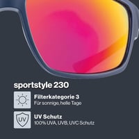 Uvex Sportstyle 230 uniszex sport napszemüveg, 100% UV-védelem - kék matt/tükrös piros 2