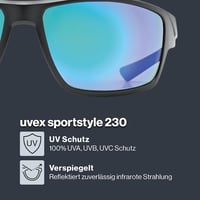 Unisex športové slnečné okuliare Uvex Sportstyle 230, 100% UV ochrana - matná čierna 2
