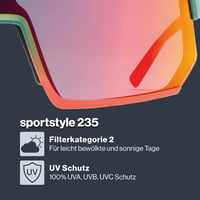 Športové okuliare Uvex Sportstyle 235 – Moss Grapefruit Matt/červené sklá, 1 ks 2