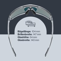 Ochelari sport Uvex Sportstyle 235 pentru bărbați și femei - Gri transparent - Protecție 100% UVA, UVB, UVC - Confortabili, fără puncte de presiune 4