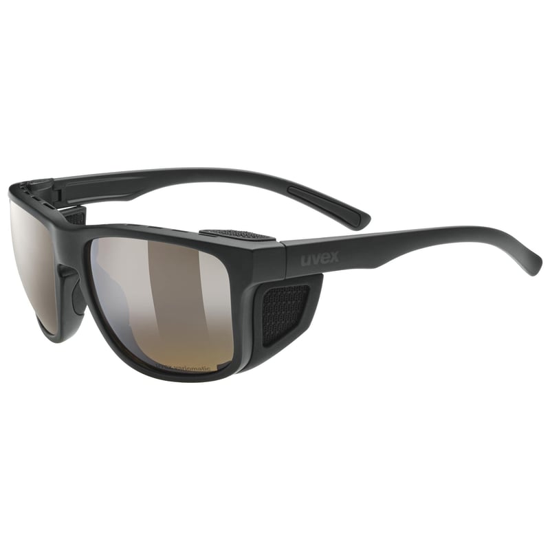 Outdoorové okuliare Uvex Sportstyle 312 VPX – matná čierna/hnedá, unisex športové slnečné okuliare s UV ochranou