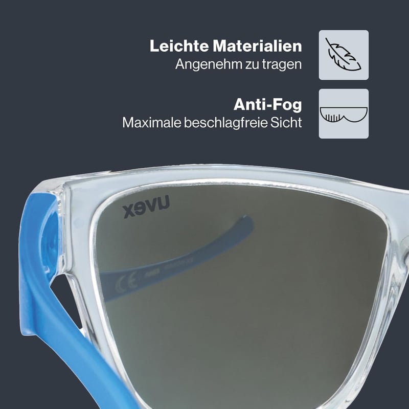 uvex Sportstyle 508 gyerek napszemüveg unisex sportoláshoz - Unit size, Clear Blue/Blue, Sporty