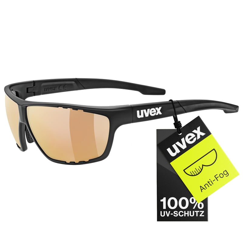 Unisex športové okuliare Uvex Sportstyle 706 CV VM – čierne matné/červené, s UV ochranou, 1 ks