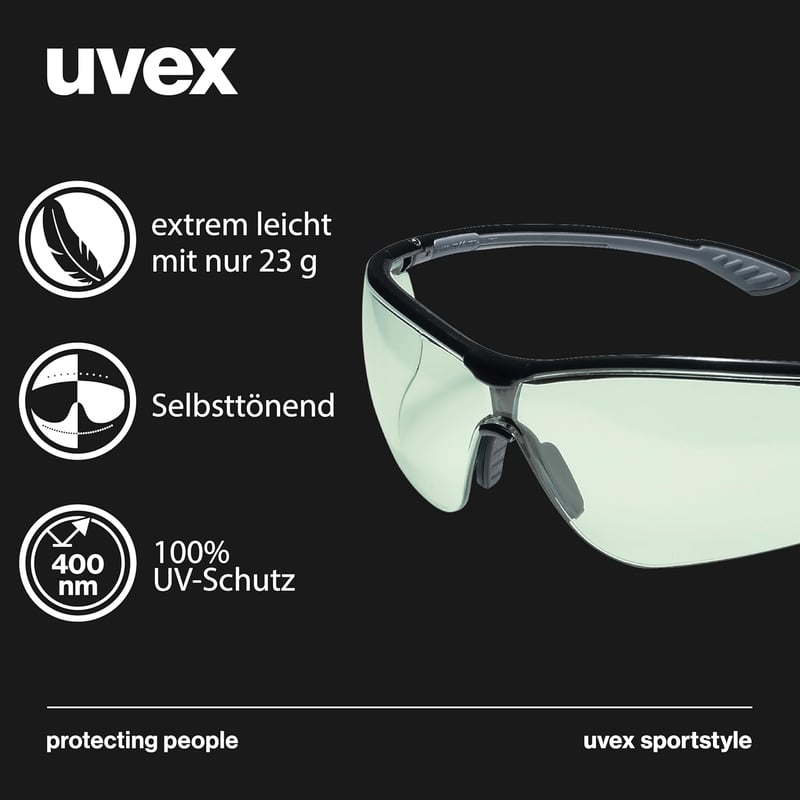 Uvex Sportstyle Variomatic napszemüveg önfényező lencsével UV400 fekete