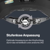 Cykloprilba Uvex Stride matná čierna 59-61 cm – s možnosťou rozšírenia o LED svetlo, s individuálnym nastavením veľkosti 5