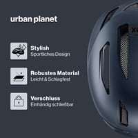 Cască de ciclism Uvex Urban Planet - Deep Space mat - 58-61 cm - din material reciclat - cască urbană pentru bărbați și femei 2