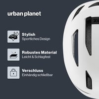 Cyklistická prilba Uvex Urban Planet - matná biela - 58-61 cm - vyrobená z recyklovaných materiálov - mestská prilba pre mužov aj ženy 2