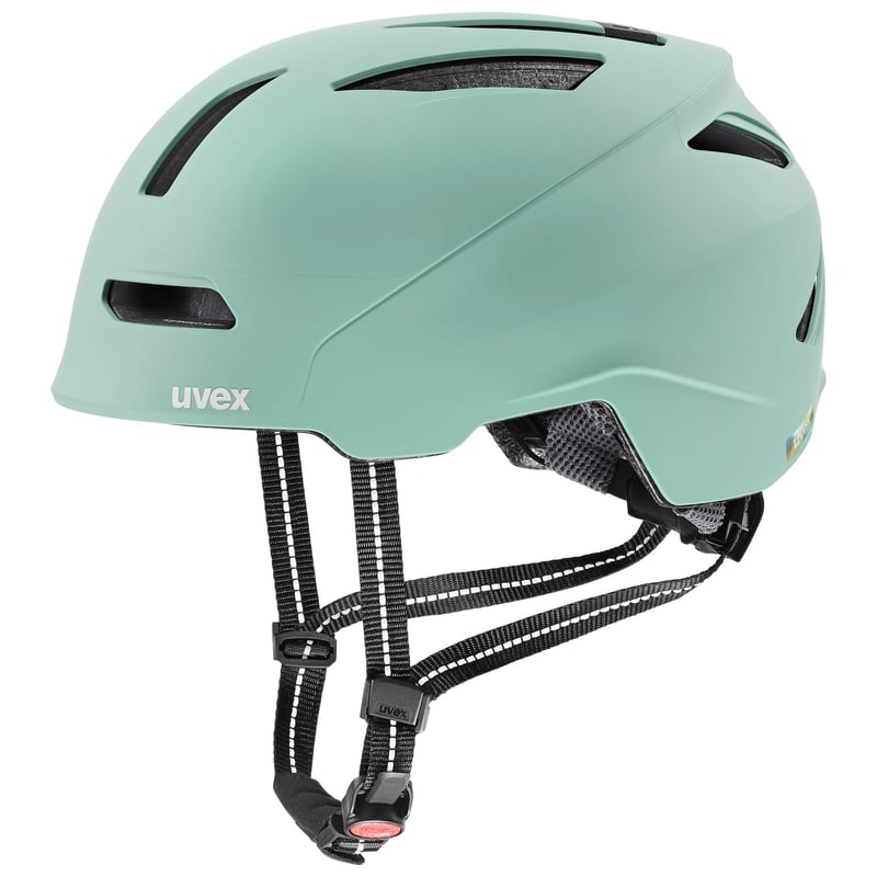 Cască de ciclism Uvex Urban Planet - Jade mat - circumferință cap 58-61 cm - din material reciclat - bărbați și femei