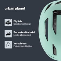 Cască de ciclism Uvex Urban Planet - Jade mat - circumferință cap 58-61 cm - din material reciclat - bărbați și femei 2