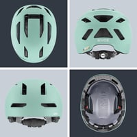 Cască de ciclism Uvex Urban Planet - Jade mat - circumferință cap 58-61 cm - din material reciclat - bărbați și femei 4