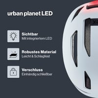 Cyklistická prilba Uvex Urban Planet LED pre dospelých - Cloud Matt - obvod hlavy 54-58 cm - LED svetlo 2
