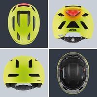 Cyklistická prilba Uvex Urban Planet LED pre dospelých s LED svetlom - Lime Matt - 54-58 cm 4