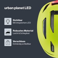 Cyklistická prilba Uvex Urban Planet LED pre dospelých s LED svetlom - Lime Matt - 54-58 cm 2