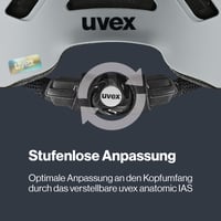 Cyklistická prilba Uvex Urban Planet LED pre dospelých - Rhino Matt - obvod hlavy 58-61 cm - s LED svetlom - nastaviteľná veľkosť 5