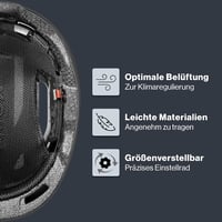 Uvex Urban Planet LED kerékpáros sisak LED világítással női és férfi - 54-58 cm, Gen. 2 UK, black matte 3