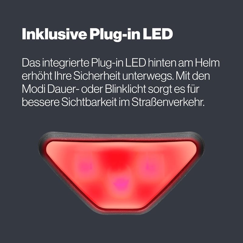 Uvex Urban Planet LED kerékpáros sisak LED világítással női és férfi - 54-58 cm, Gen. 2 UK, black matte