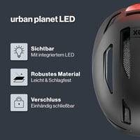 Uvex Urban Planet LED kerékpáros sisak LED világítással női és férfi - 54-58 cm, Gen. 2 UK, black matte 2