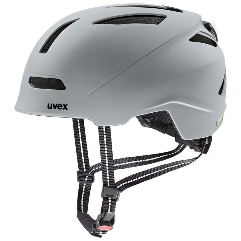 Cyklistická prilba Uvex Urban Planet LED pre dospelých - Rhino Matt - obvod hlavy 58-61 cm - s LED svetlom - nastaviteľná veľkosť