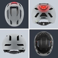 Cyklistická prilba Uvex Urban Planet LED pre dospelých - Rhino Matt - obvod hlavy 58-61 cm - s LED svetlom - nastaviteľná veľkosť 4