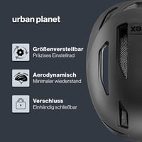 Uvex Urban Planet Város Kerékpáros Sisak Unisex Recycling Anyagból - 58-61 cm, Gen. 1, black matte 2