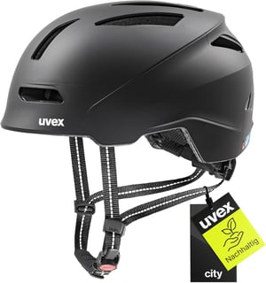Uvex Urban Planet gradska biciklistička kaciga od recikliranih materijala - mat crna - opseg glave 58-61 cm