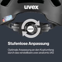 Uvex Urban Planet Város Kerékpáros Sisak Unisex Recycling Anyagból - 58-61 cm, Gen. 1, black matte 6