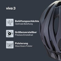 Cyklistická prilba Uvex Viva 3 – Deep Space Sand matná, obvod hlavy 56 – 62 cm, unisex 2