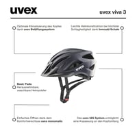 Cyklistická prilba Uvex Viva 3 – Deep Space Sand matná, obvod hlavy 56 – 62 cm, unisex 6