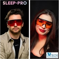 UVtech SLEEP-PRO Piros Számítógépes Szemüveg - 100% Kék és Zöld Fény Szűrő, UV Védelem, Unisex Gamer Szemüveg Digitális Képernyőkhöz 6