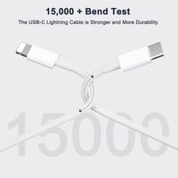 UWECAN 20W USB-C gyors töltő iPhone 14/13/12/11 kábellel 5
