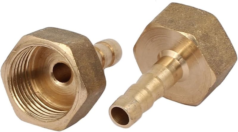 uxcell 10 db 6 mm-es sárgaréz csatlakozó 3/8" női menettel csöpögtetőcsatornához