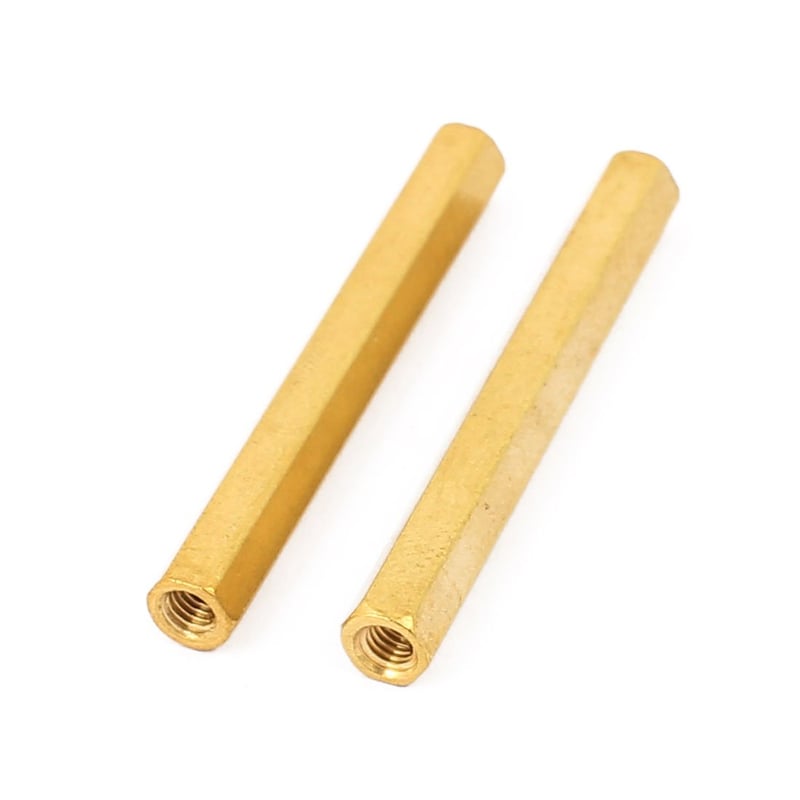 uxcell 20 db M3 belso menet szigetelt sargarez hatszog tavolsagolo 40 mm hossz