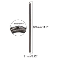 uxcell 2 kom. vlačna opruga, promjer žice 1,4 mm, vanjski promjer 11 mm, duljina 300 mm, čelik 2