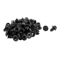 uxcell 50 buc. Cleme de fixare cu nituri din plastic negru pentru gaură de 10 mm, clipsuri pentru panoul ușii și caroserie 1