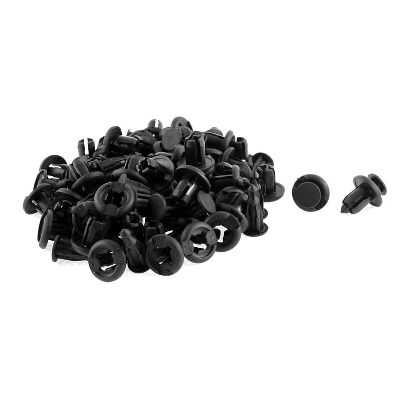 uxcell 50 buc. Cleme de fixare cu nituri din plastic negru pentru gaură de 10 mm, clipsuri pentru panoul ușii și caroserie