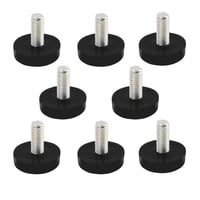 uxcell Vyrovnávacie nožičky na stôl, závit M6x15 mm, čierne, 8 ks, pre kancelársky stôl 1