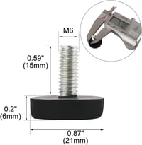 uxcell Asztal Láb Szintező M6x15mm Menet Fekete 8db Irodai Asztalhoz 2