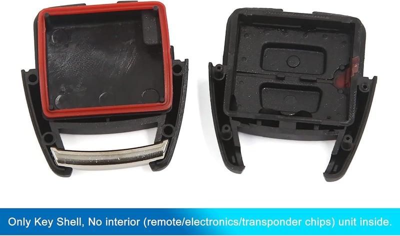 Husă cheie auto uxcell cu 2 butoane, carcasă telecomandă neagră