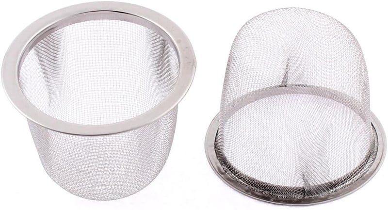 uxcell Rozsdamentes acél dróthálós teafilter szűrő kosár 60 mm átmérővel 2 db