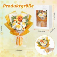 Buchet de Floarea-soarelui Croșetat UXORSN Decorațiune cu Flori Artificiale Lucrate Manual Buchet de Floarea-soarelui Zâmbitor 5